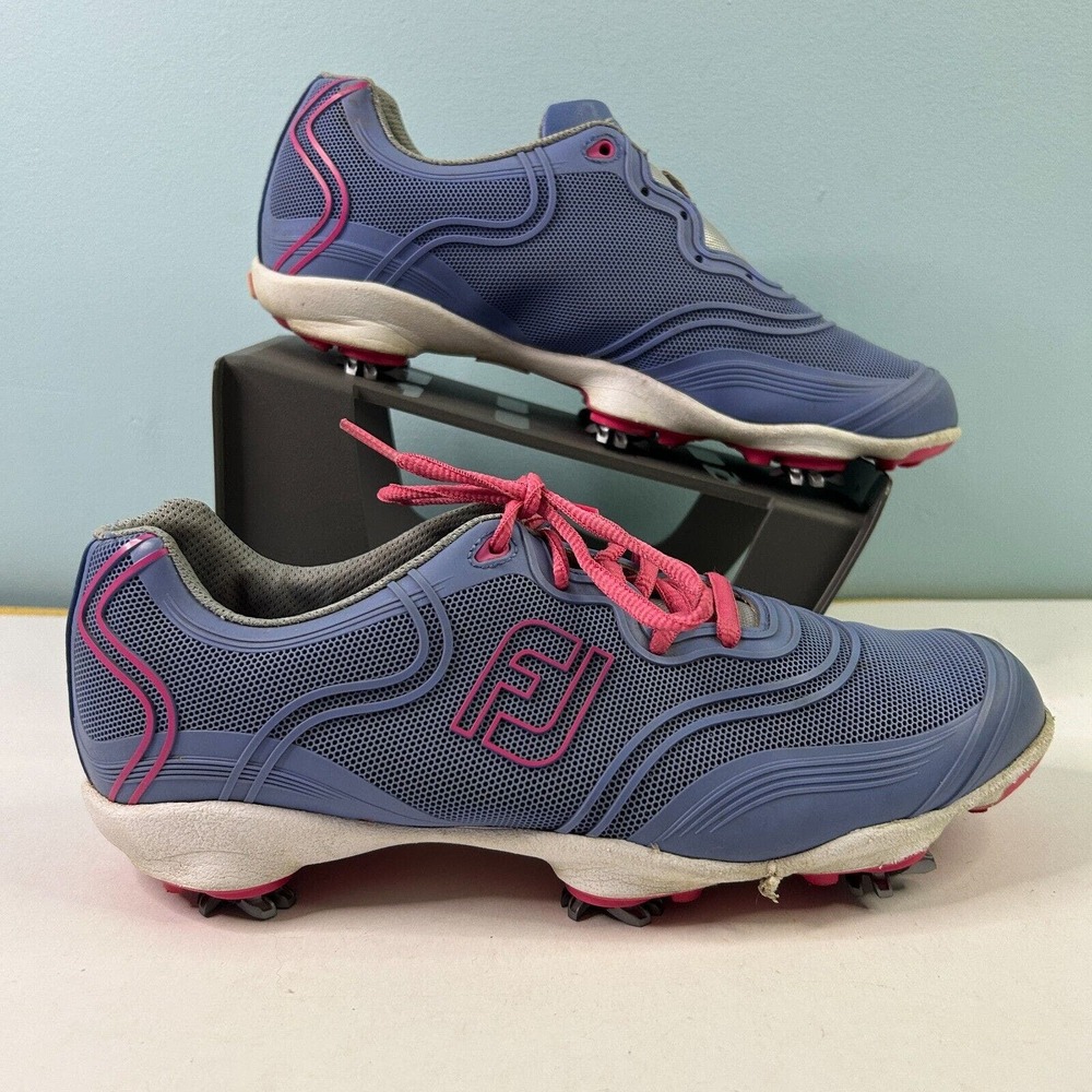 Footjoy Aspire Golf Shoes Women's Size 8.5 M Periwinkle Blue MISSING LACES 98896 - Picture 2 of 15